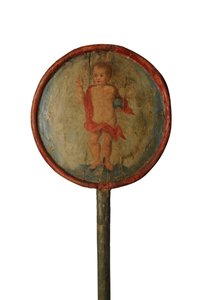 Bâton processionnel avec décoration peinte, Espagne, c.1700 - Spanish School